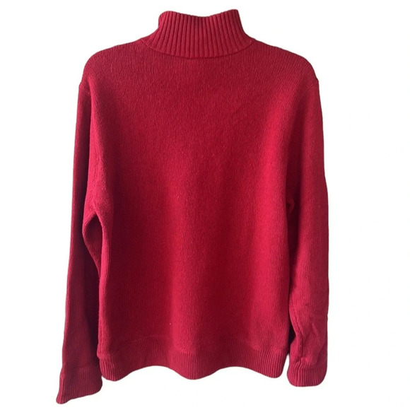 Gap Factory Vintage Red Lambswool Quarter Zip Pullover Sweater Sz M - Picture 9 of 10